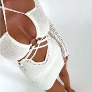 Outcast White Cut-Out Mini Dress NWT